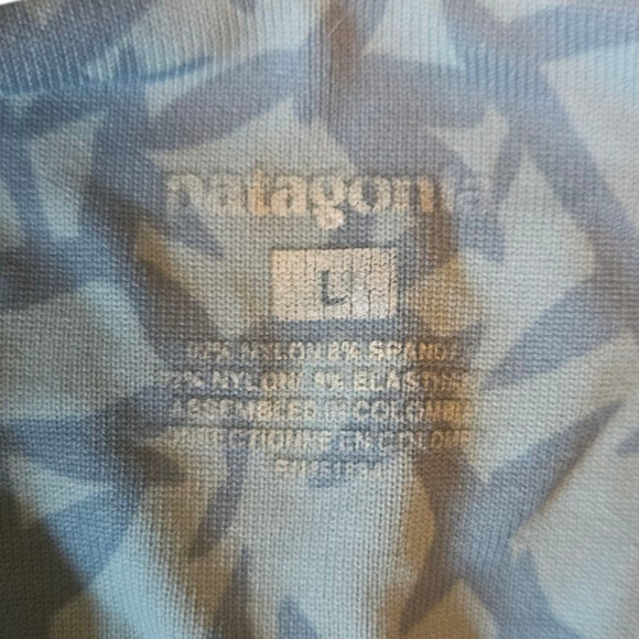Patagonia Morning Glory Top Athletic Strappy Racerback Teal Women's Large - Picture 4 of 7